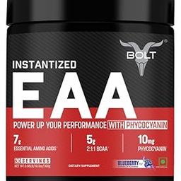 Bolt Nutrition Eaa 300Gm, 30 Servings|Nine Essential Amino Acid With Bcaa 5000|Eaa Supplement For Men & Women- Blueberry Blast - Powder-27