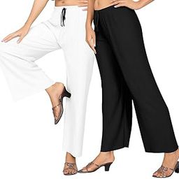 Women's Regular Palazzo Premium Fabric Stretchable & Comfortable - 2 PCS Combo-image-51