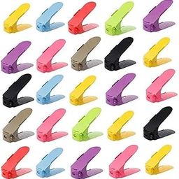 SKYWELL Shoe Organiser Rack - Adjustable Space Saver, Perfect for Maximizing Your Shoe Storage, Versatile Shoe Rack Organiser for Space Saving Solutions (Pack Of 25)-image-71