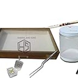 HARPAL SONS Insect Collecting Kit incudes Insect Display Box, Sweep Net, Insect Spreading Board, Entomology Pins, Forcep, Lens, Killing Jar and Ethyl Acetate-image-5