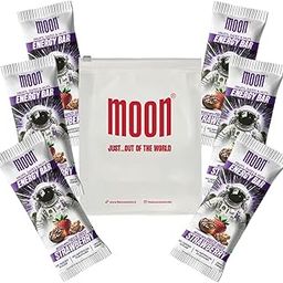 Moon Energy Bar Strawberry | 270g Pack (45g x 6 Bars) | High Fibre | Freeze-Dried Fruits | Dates & Nuts | Nutritious | Fruit Bar Snack-22