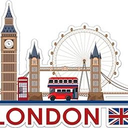 Gift Me Bazar Wooden Fridge Magnet London Country Theme Souvenir Magnet | Kitchen & Home Decoration | Refrigerator Door Magnetic Stickers | London Printed Magnet Sticker-image-5