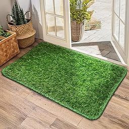 Sara Creations 25 MM Density Natural Green Artificial Grass Door Mat for Lawn Outdoor Indoor Balcony Terrace Main Door Entrance (58x38 CM, Green)-image-11