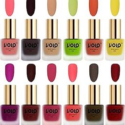 Volo Velvet Dull Matte Bold Colors Nail Polish Combo in Wholesale Rate(Dark Peach, Dark Wine, Skin Nude, Parrot Green, Orange, Yellow, Magenta, Maroon, Passion Pink 96 ml) Pack of 12-image-68