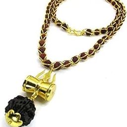 and Jewellery 5 Face Rudraksha Mala with Damru and Trishul Pendant for Men and Women (Brown, 40 Rudraksha Beads)-picture-27