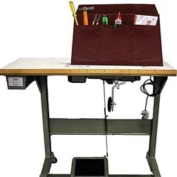 GREEN DECOR Piece Of 1 Waterproof Sewing Machine Polyester Cover For Domestic & Industrial with 3 Storage Pockets,Tailoring Silai Machine with Most Standard Juki Jack Usha(Coffee 21X8.5X11 Inch)-image-111