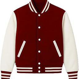 Cotton Blend Standard Length Long Sleeves Winter Wear Solid Varsity Jacket For Men and Women-image-66
