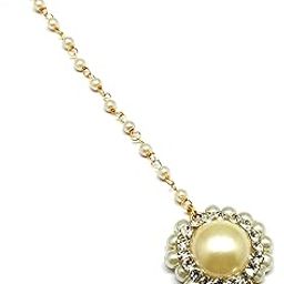 Radhesh Creation and Jewellery Color Stone Maangtikka for Women And Girls-picture-6
