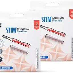 STIM Interdental Flexible Interdental Brush | 10 Brushes | Size: ISO - 2 For Narrow Gaps, Deep Cleaning Between The Teeth - Pack of 1-10