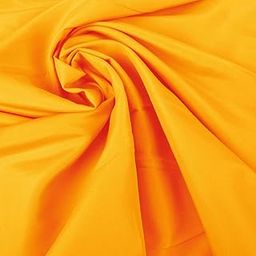 SATYAM KRAFT 1 Meter Multi-Purpose Satin Fabric Cloth for Decoration, Party Costumes, Gift Wrapping, Wedding Backdrops, Mandap & Pooja Background (Marigold Orange)-15