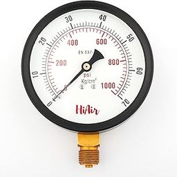 HiAir Pressure Gauge 100mm (4inch) Dial Size, 3/8BSP Male Connection, DM(Direct Mounting) Bottom Entry (1000psi [70kg])-image-33