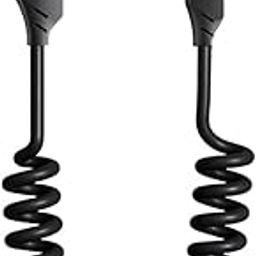 Verilux 4 in1 Type C Cable with Spring, PD65W C Type Cable Fast Charging, 480Mbps Data Transfer USB to Type C Cable, Multi Adjustable Cable with Type C/USB A/Light-ning Port for iPhone 16/15, Black-3