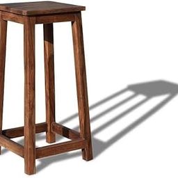 "Handcrafted Sheesham Wood Bar Stool - Rustic Elegance for Your Home Bar-image-16