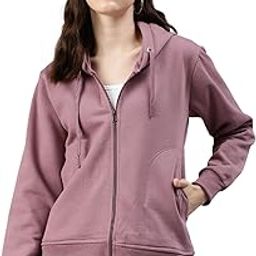 ADBUCKS Women's Cotton Winter Jacket Sweatshirts Casual Drawstring Clothes Zip Up Hoodie With Front Pocket Ii Womens Hoodies Ii Womens Jacket Ii Winter Sweater Hoodie For Women & Girls-picture-11