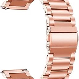 ACM Watch Strap Stainless Steel Metal 20mm compatible with Boat Watch Wave Pro Mki 47 Smartwatch Belt Luxury Band Rose Gold-9