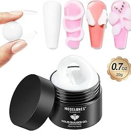 MODELONES Milky White - Non-Stick Hands Solid Builder Gel Nail Extension Gel-image-16