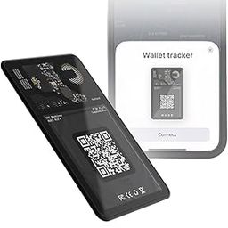 Rolling Square Aircard Wallet Tracker - Bluetooth Wallet Finder Find My Network Compatible with Business Card Feature NFC/QR Code - 0.09in Slim-10