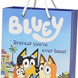 PPJ ® -HAPPY BIRTHDAY BRAVEST BLUEY (CARTOON THEME) PARTY (10 Pcs.) PAPER CARRY BAG, 10 Inch X 8 Inch X 4 Inch RETURN GIFT/HAPPY BIRTHDAY/RETURN GIFTS/GIFTS/GIFT BAGS/GIFT COVERS (Pack of 10)-51