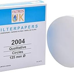 Filtros UK, Qualitative Filter Paper Grade - 2004, 125 mm dia Box of 100 Circles (Eq. Whatman Grade-4)-15