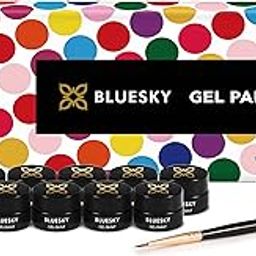 Bluesky Gel Nail Paint Kit With 12 Colours and 1 Nail Art Brush-11