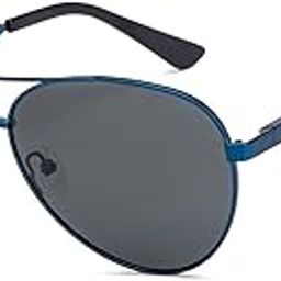 By Lenskart | Full Rim Pilot Sunglasses | Polarization And 100% UV Protected | Men & Women | Medium | Vc S15372-15