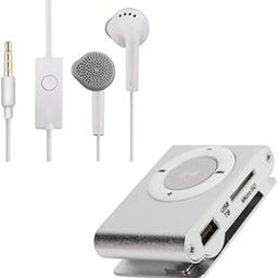 Techking Combo C652 - Aluminum Alloy Silver MP3 Player with Back Clip, 250mAh Battery & YS Wired Handsfree Earphones with Music Equalizer with 3.5mm Jack and Inbuilt Mic Memory Card not included-image-65
