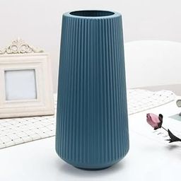 VRB DecTM 1Pcs Straighted Plastic Ceramic, Flower Vase, Pampas Grass,Vase for Flower,Vase for Plants,Vase Home Centrepiece for Home, Office,Living Room (Blue Color)-image-34