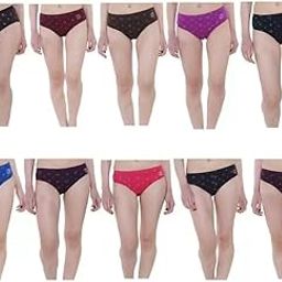 Women Comfortable Pure Cotton Panties (_Printed-17-S Pack of 10) Multicolour-image-3
