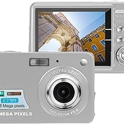 Acuvar 18MP Megapixel Digital Camera with 2.7" LCD Screen, Rechargeable Battery, HD Photo and Video for Indoor, Outdoor Photography for Adults, Kids (Silver)-picture-6