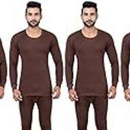 Mens Blended Cotton Oswal Thermal Round Neck Full Sleeves Top Inner Woolen Wear for Winter (Pack of 6)-image-45