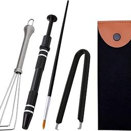 SAVITA Mechanical Keyboard Switch Puller Set, Keycap Remover Kit Keyboard Cleaner Tool Including Keycap Puller, Switch Clamp, Stem Holder, Lube Pen-Easy to Pull (Black)-picture-26