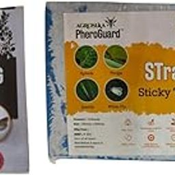 PG Pink Bollworm Lure - Pectinophora Gossypiella | Agriculture Use | Pack of 10 | & | 8 x 12 cm Blue Sticky Trap Pack of 10 Sheets Garden Agriculture Control-image-87
