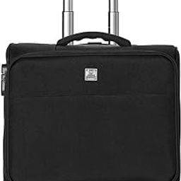 swiss military Trooper Laptop Overnighter Trolley Bag with 15.6 Inch Laptop Compartment, 360 Degree Wheels, 2-Step Aluminum Trolley with Utility Pocket, Premium Inner Lining, 48L Capacity, Black-picture-3