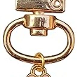 Metallic Gold Keychain with Peach Daisy Flower Charm, 3.5 cm-image-33