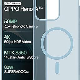 amazon basics Luxury Paper Thin Case Cover for Oppo Reno 14 5G | Matte Finish | Compatible with magsafe | (Blue, Oppo Reno 14 5G)-image-54