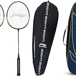 Li-Ning All Star Single Zip Badminton Polyester Kit Bag (Black) XP-70-IV Aluminum Strung Badminton Racquet (Black/Gold, S2, 90-95 Grams, 18-20 lbs)-image-44