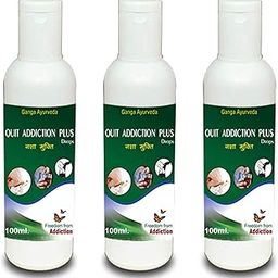 Quit Addiction Plus Drops | Support To Quit Smoking And Alcohol 100 ML | PACK OF 3 FOR 1 MONTH|-54