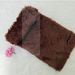 Yo Comfort Coffee Fur Fabric Unstitched Super Soft Cloth for Baby Photoshoot, Soft Toys Making, Art and Craft, Dress Material, Decoration etc. (30 x 30 Inches, Coffee), Solid-picture-18
