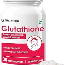 Biotrex Nutraceuticals Glutathione With Vitamin C & E, Biotin, Grape Seed Extract, Alpha Lipoic Acid, L-Lysine For Healthy Skin Health, Antioxidant Supplement - 30 Vegetarian Capsules-15