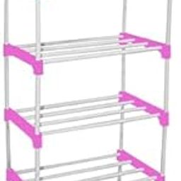 Vancefame 6 Layer Premium Bookshelf for Home Library, Book Stand| Book Rack for Study Room| Book Stand Shelf 6 Layer Metal Rack Children Book Rack 6 Layer Bookshelf for Home Library, Book Stand (Pink)-8