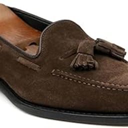 Handcrafted Men's Polo Duca Brown Suede Leather Tassel Loafers with Rubber Sole-image-20