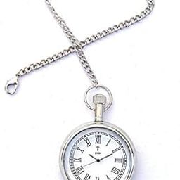 Classic Replica Nickle Antique Pocket Gandhi Watch Royal Look Indian Handicraft Gift Item-image-90
