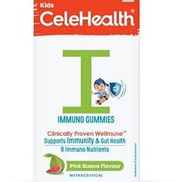 Dr. Reddy's Kids CeleHealth I Immunity Gummies with clinically proven wellmune, Vitamin C & Zinc for Kids (4-12 Years) | Pink Guava Flavour | 30 Gummies - Pack of 1-image-58