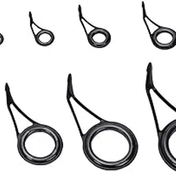 meadawgs Meadawgs® 8Pcs Fishing Rod Guides Tips Eye Rings Kit Fishing Pole Building Repair-picture-5