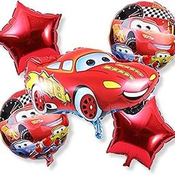 Flyloons Car Foil balloon 5 Pcs Set Theme Birthday decoration items for Girls Boys Kids-25