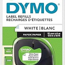 Dymo 10697 1/2" X 13' Pearl White Letratag Refill Paper 2 Count-13