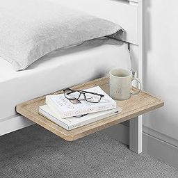 SunnyPoint Bedside Shelf, Office Divider Shelf; Clamp on Shelf for Bunk Bed, Lofts & Bed Frame, and Office Divider (L -17" X 11.6" X 2.3", Natural Wood)-image-31