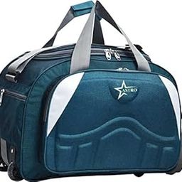 Duffel Bag Travel Waterproof Bag With 2 Wheels For Easy Carrying Lightweight Polyester 60 L Expandable Duffle Travel Bag, Green White, 25 Cm-picture-37