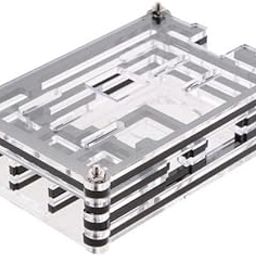 MERISHOPP 5Xclear Case Enclosure Box for Raspberry Pi2 Pi3 Model B+ Black|Computers/Tablets & Networking | Computer Components & Parts | Computer Cases & Accessories | Computer Cases-4