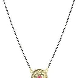 Gold Plated Non Adjustable Mangalsutra | Stylish & Lightweight | Jewelry for Womens & Girls for Party, Wedding (Style- 7126_Mangal)-image-89